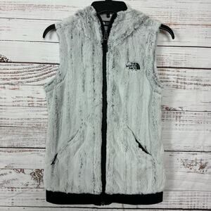 The North Face Gray Furlander size XS Hooded Full Zip Vest
